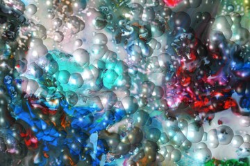 Bubbles, plastic like colorful background and texture