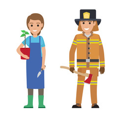 Professions People Cartoon Vector Characters