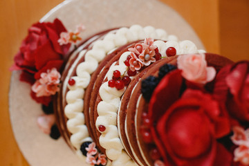 Delicious real wedding cake