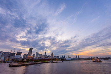 日没直前のみなとみらい Views of the evening in Yokohama