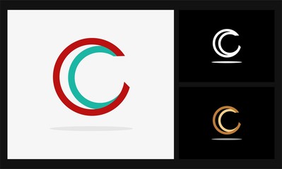 Fototapeta premium letter c connect icon logo