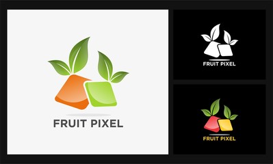 square fruit pixel logo