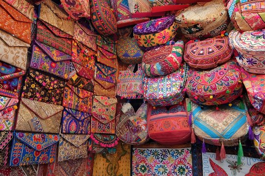 Bags on the flea market in Rishikesh