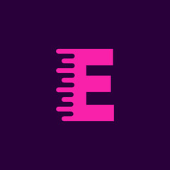 Vector Logo Letter E Speed