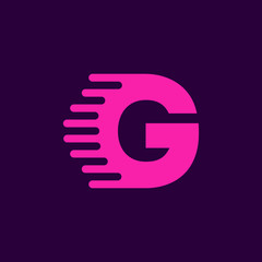 Vector Logo Letter G Speed