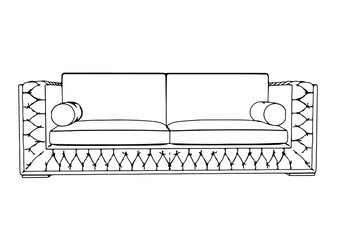 sketch of couch vector