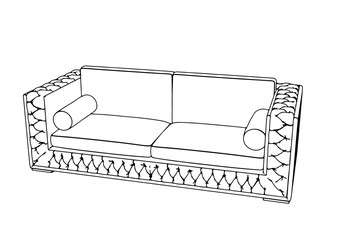 sketch of couch vector