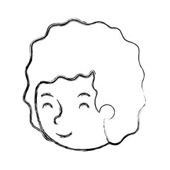 young man avatar head character vector illustration design