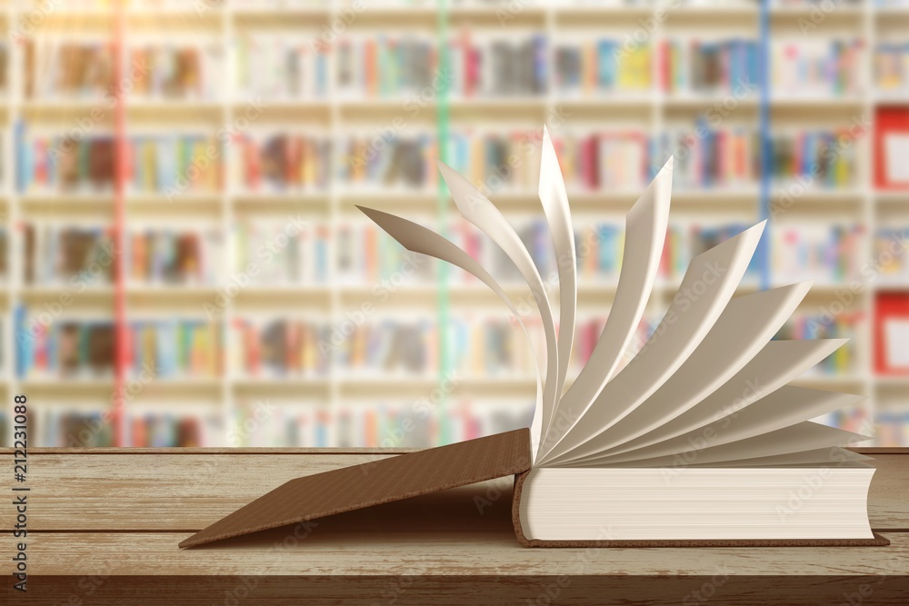 Poster composite image of open book