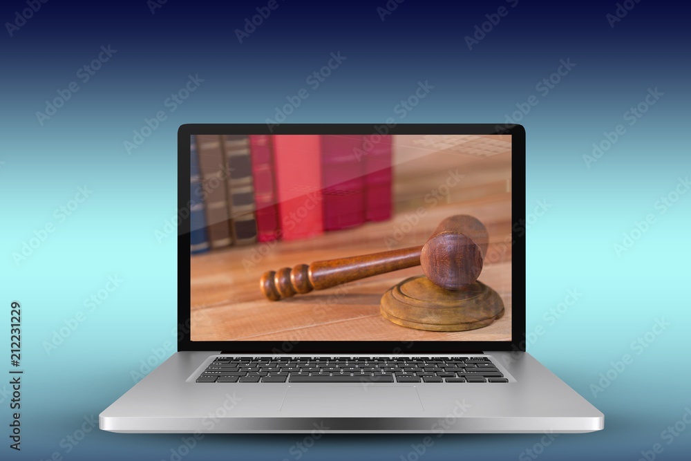 Poster composite image of laptop with with screen