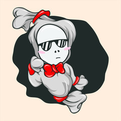 ghost with sunglasses