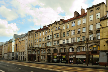 Fototapeta na wymiar Kamienice zabytkowe we Wrocławiu.