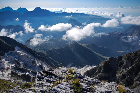 View on the sea from the mountains