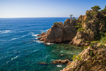 Fototapeta na wymiar Beautiful coastline in Spain, Costa Brava