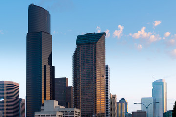Fototapeta premium Buildings at downtown Seattle, Washington State, USA