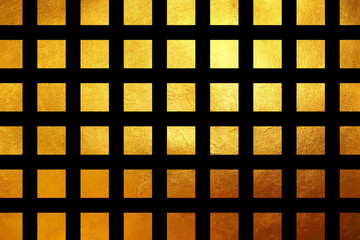 Square pattern golden texture shiny luxury abstract background