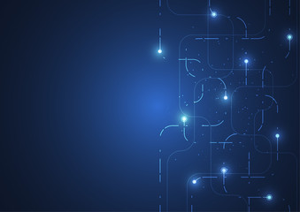 Obraz premium Internet connection, abstract sense of science and technology graphic design.