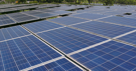 Solar panel power station plant