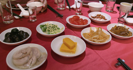 Appetizer in taiwanese restaurant