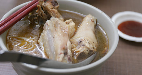 Sesame oil chicken soup