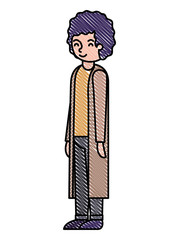 young man avatar character vector illustration design