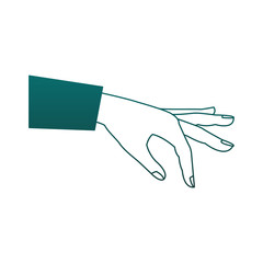 Hand grabbing isolated vector illustration graphic design