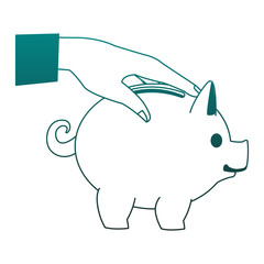 Piggy money savings vector illustration graphic design