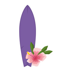 surfboard with hibiscus flower