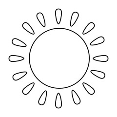 summer sun isolated icon