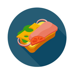 Flat style sandwich icon