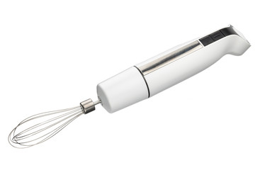 Blender with whisk isolated on the white background
