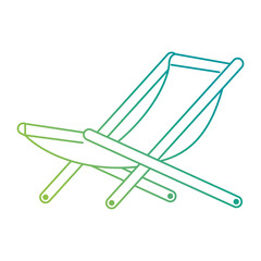 wooden beach chair icon