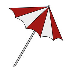 umbrella beach isolated icon