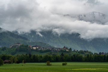 Gruyeres landscape view