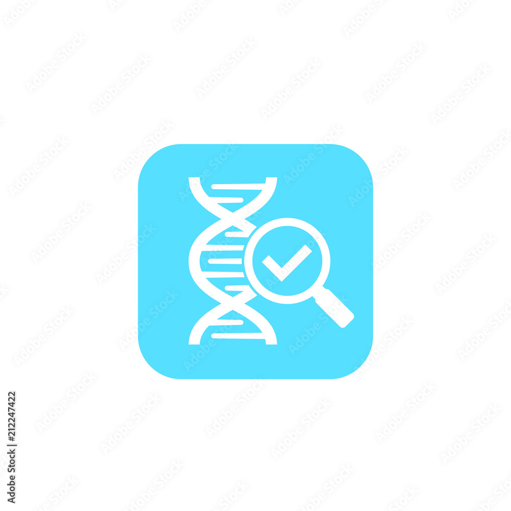 Wall mural dna research and genetics icon