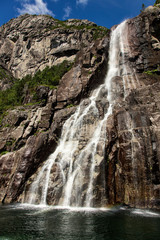 Obraz premium Small waterfall in Norway , Lysefjord