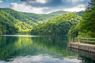 Lake in the Plitvice National Park