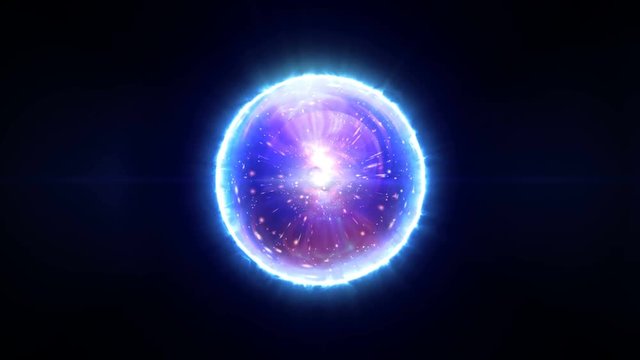 Magic plasma ball in blue and purple colors looped