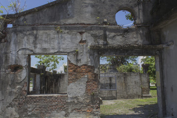 Ruins of buildings, abandoned Factory