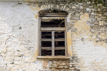 Window of abandoned old house