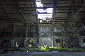 Ruins of buildings,  abandoned Factory