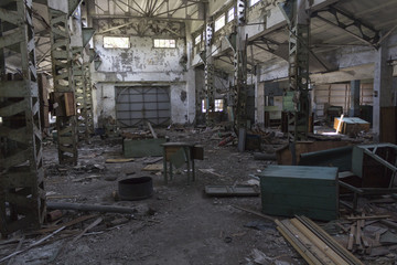 Ruins of buildings,  abandoned Factory