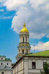 Fototapeta na wymiar Kiev, Ukraine. Dome of Pechersk Lavra Monastery