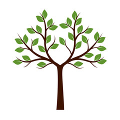 Obraz premium Color shape of Tree. Vector Illustration.