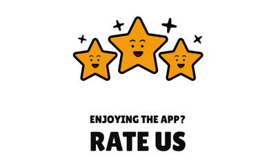 Show your love rating concept. Cute rating star concept. Vector illustration. flat design.