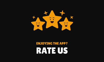 Show your love rating concept. Cute rating star concept. Vector illustration. flat design.