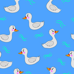vector illustration duck pattern
