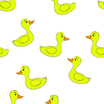 vector illustration duck pattern