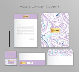Fototapeta na wymiar Corporate identity business set. Modern stationery template design. Documentation for business.