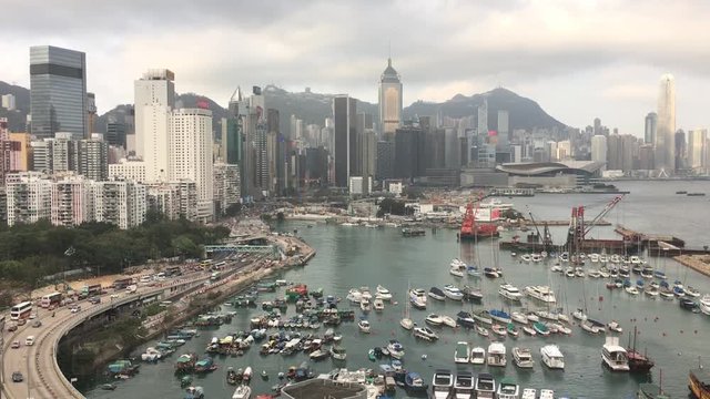 Hong Kong Skyline mit IFC - Timelapse 2